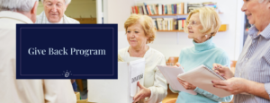 give back program cottages assisted living
